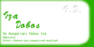 iza dobos business card